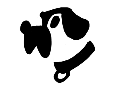 Negative Space Doggo art dog illustration illustrator logo negative space sketch