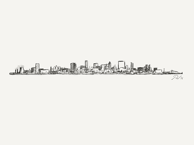 Skyline 1 cartoon city drawing illustration sketching skyline urban