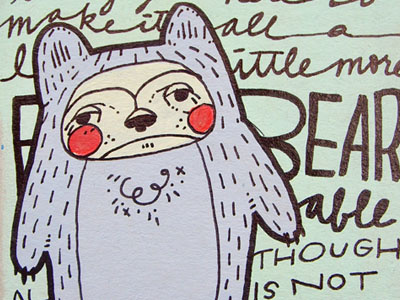 un-BEAR-able puns book acrylic animal bear binding book cute drawing illustration ink marker painting