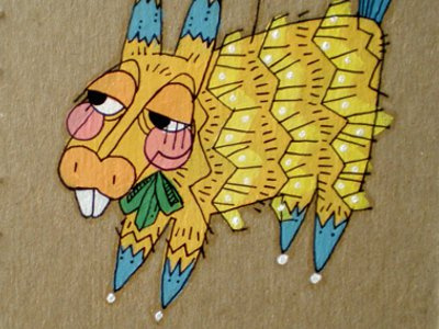 pinata book cover illustration book painting drawing acrylic ink animal