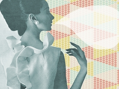 spring collection (playlist) cover 1960s collage geometric spring triangle woman
