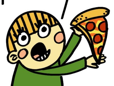 pizza boy boy cartoon child drawing food illustration kid pizza