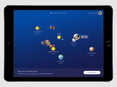 Space Traveller Friends concept design future ios ipad planet space spacetime time travel