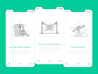 Onboarding icon illustrations for MyShaadi application