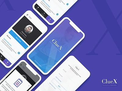 ClueX Job Board App Screen Design android app application board ios8 job profile resume ui ux web