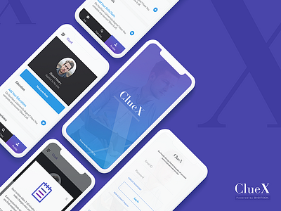 ClueX Job Board App Screen Design