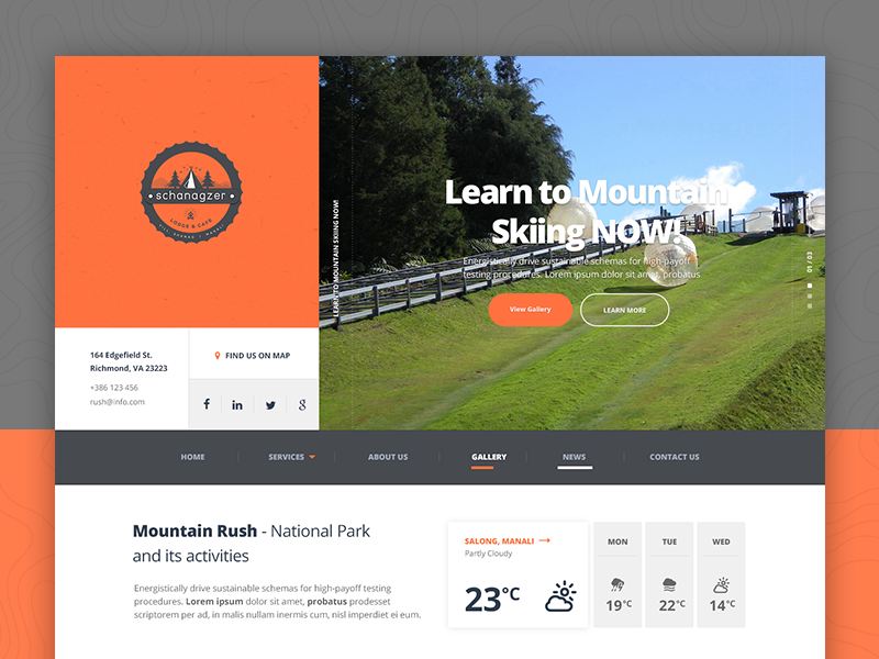 Schanagzer(Lodge & Cafe): UI/Website Design ux ui web page minimal wordpress desgin website schanagzer cafe and lodge