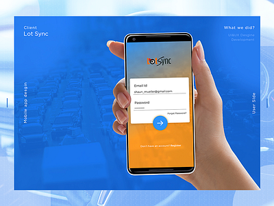 Lot Sync automotive App UI Design