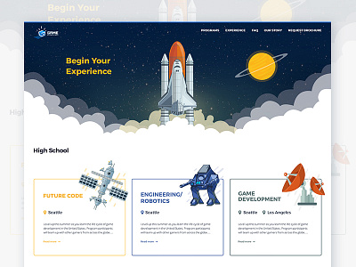 Game Experience Webpage Design