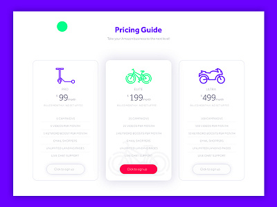 Price Table UI Design