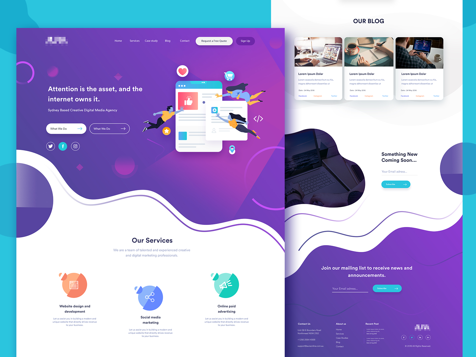 Ui-Ux design for Online digital marketing company by Pawan Droch on