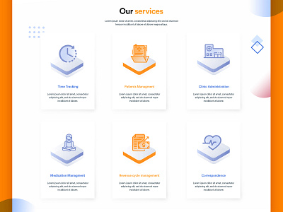 Service section for care software website isometric icons medical medical care medical icons software company ui section vectors web design websiye