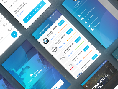 Mobile app design interface