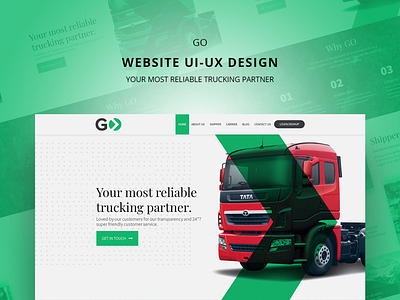 BookGo Trucking Partner Website UI-UX Design design icons illustration interface minimal ui ux web website