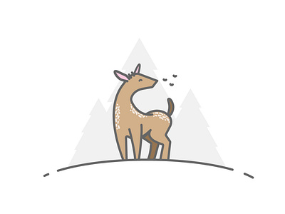 Bambi art bambi clean design deer illustration illustrator love