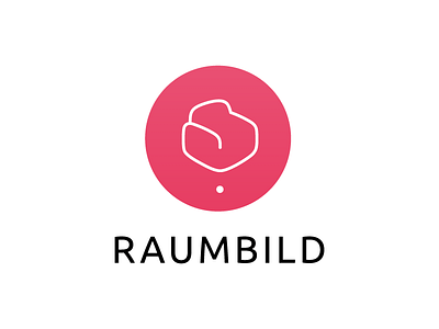 Raumbild Logo 3d brand chair cozy crimson ecommerce furniture icon logo munich raumbild startup