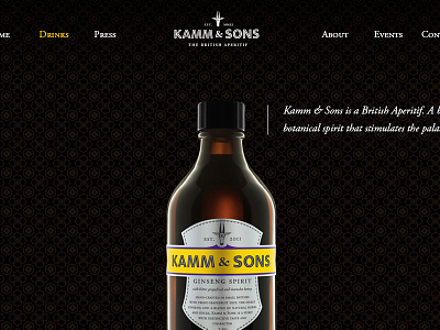 Kamm & Sons website design booze web web design website