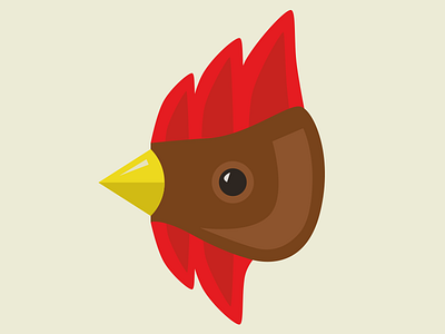 Rooster app branding fun logo rooster