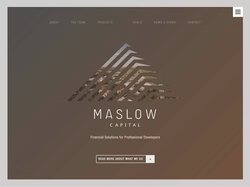 Maslow Capital - Menu Animation animation interaction menu navigation