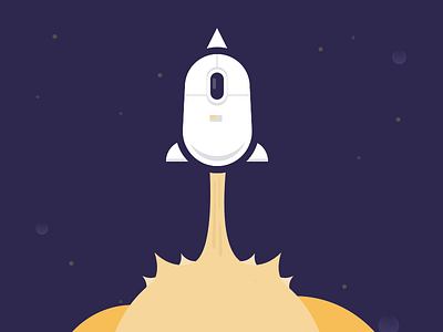 #Typehue Brandom Week 1: SpaceMouse blast off mouse rocket space typehue