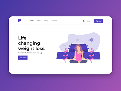 Fitness App Landing page