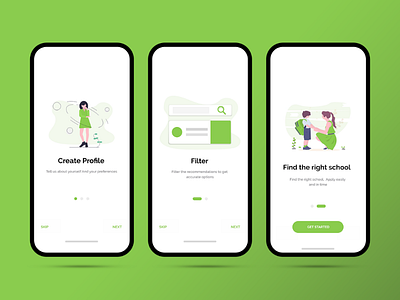 School Finder Onboarding onboarding ux ui design school