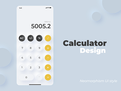 Calculator Neomorphism UI style