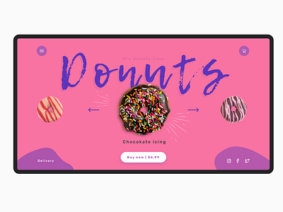 Donuts time art cake colour concept dayliui donuts ux uxui web