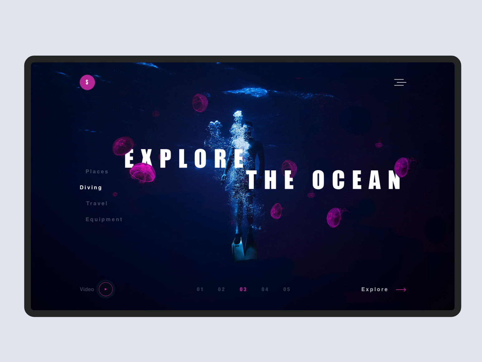 Dribbble - diving.png by Hanna