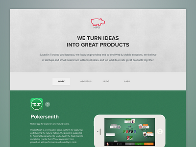 Hipo Site branding flat homepage ui ux web webdesign website