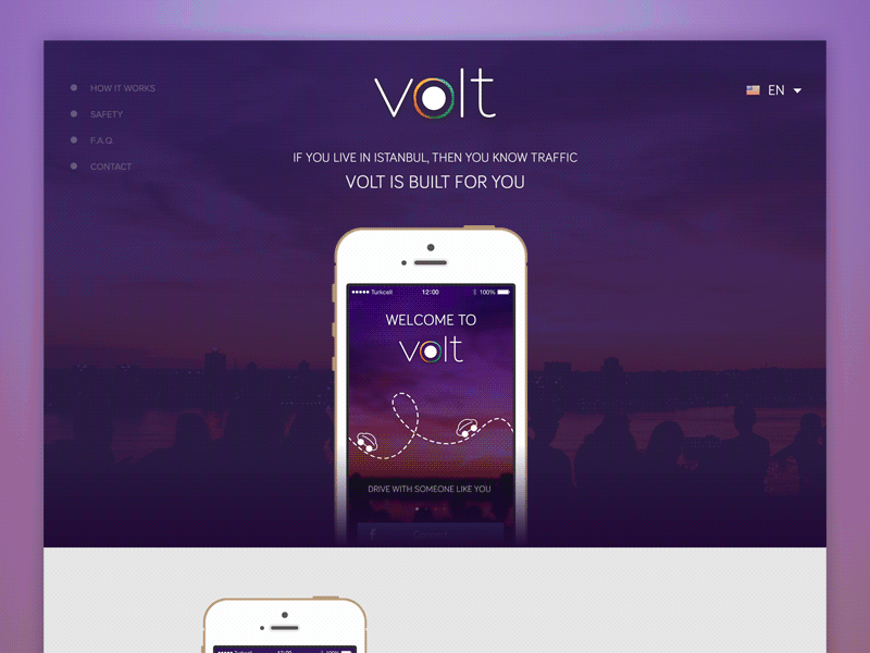 Volt Web animation branding flat gif homepage ios iphone ui ux web webdesign website