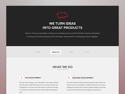 Hipo Web Dark branding flat homepage ui ux web webdesign website