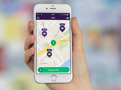 Volt Redesign app around design ios iphone location map rideshare ui ux volt