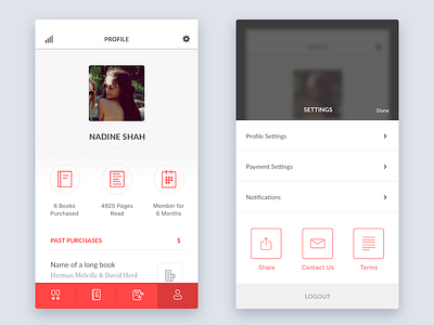 Juggernaut Profile app book flat ios iphone minimal phone profile reading