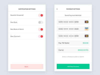 Juggernaut Profile Settings app book flat ios iphone minimal payment phone profile reading settings