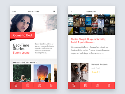 Juggernaut Main Screen app book flat ios iphone minimal phone profile reading