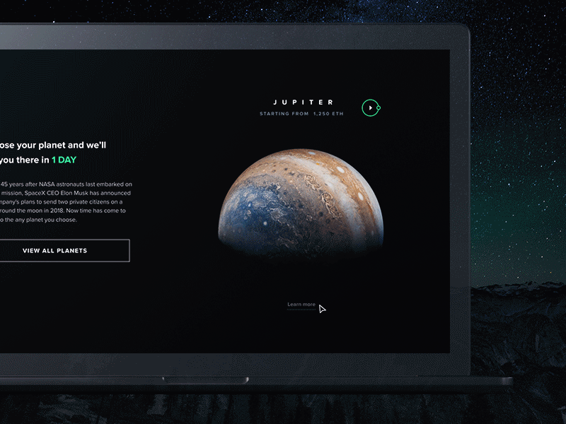 Spaced Planet Animation animation blabla landing space spaced spacedchallenge ui ux web