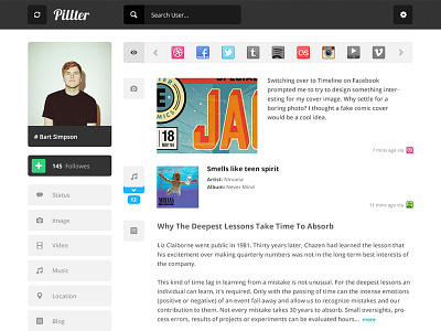 Pillter Profile Thumb facebook instagram network pillter profile social tumblr twitter website