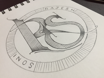 Monogram | RS handlettering lettering pencil typism typography typographymasters