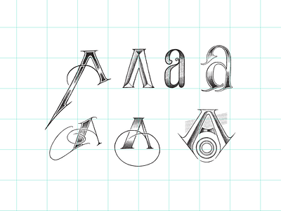 Practice of typography “A” artwork calligraphy illustration lettering practice typography