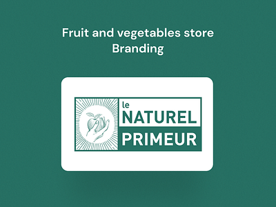 Fruit and vegetables store Branding branding design logo minimal vector