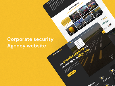 Corporate security agency website corporate corporate design divi ui ux web webdesign wordpress yellow