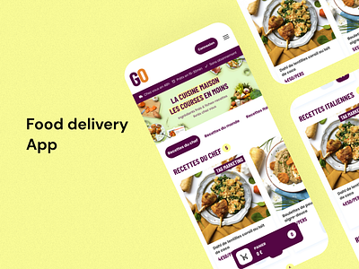 Food Delivery App app branding colorful food mobile ui ui ux