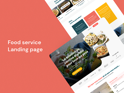 Food service landing page branding design food ui ux webdesign