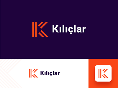 Kılıçlar A.Ş. logo design brand identity branding company logo design geometric k logo logo metallic metallurgy