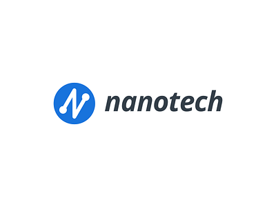 nanotech logo design automation brand identity branding company design geometric grids logo software company tech technology vector