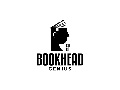 Book Head Logo book book store brand branding college design education genius head knowledge library logo publisher sale smart student