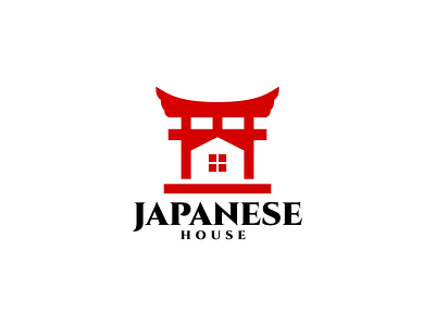 Japanese House Logo asia brand branding china company corporate design graphic design home house housing icon japan japanese logo oriental real estate realty simple vector