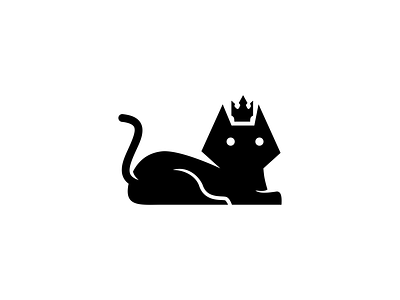 King Cat Logo animal black brand branding cat company design graphic design heraldry illustration king kingdom logo logogram pet pet shop queen sillhouette vector wild