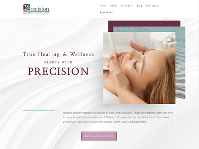 Website design for Precision Healing & Wellness branding design graphic design layout stock images typography website design